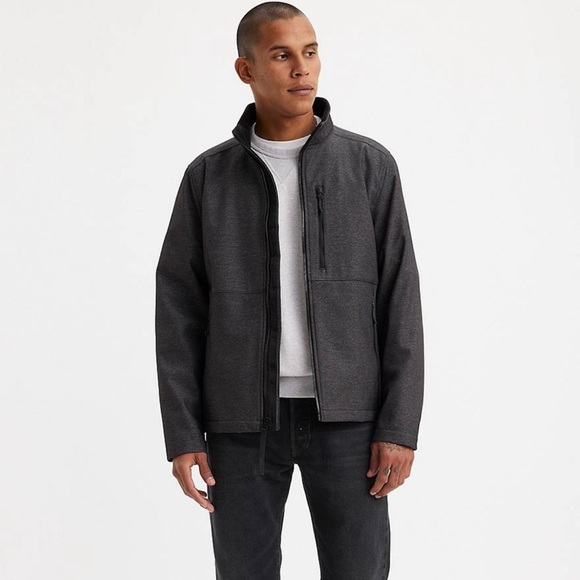 Levi's jacket men XL .Soft Shell Stand Collar Jacket - Men's - Graphite Heather - Picture 1 of 9